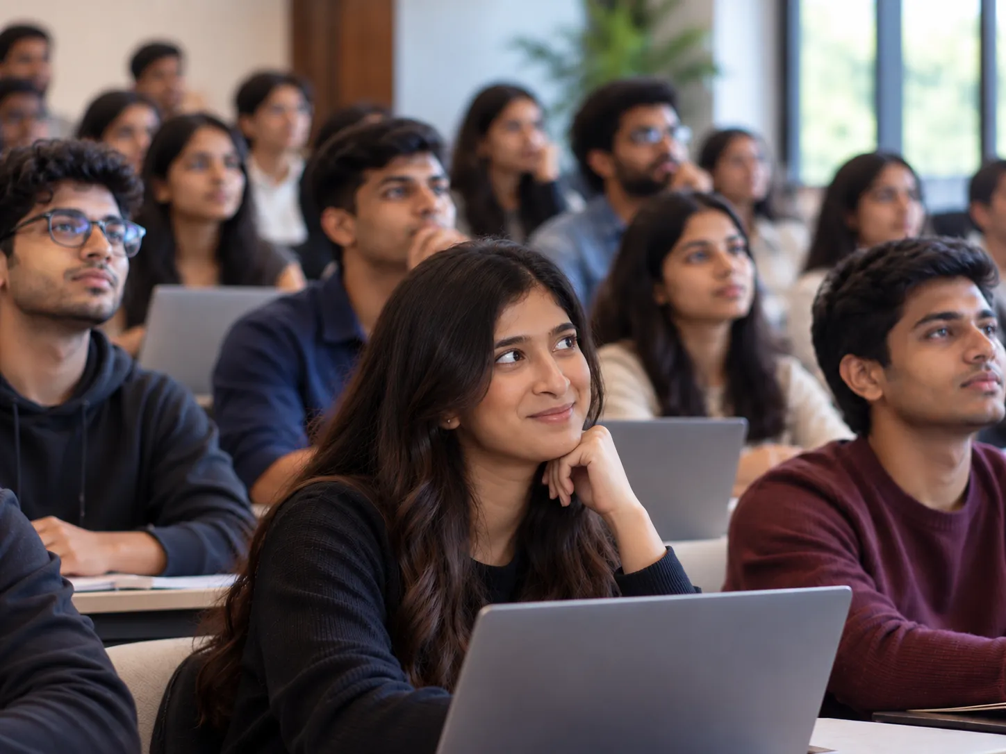 Students listening in a Zell classroom