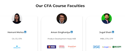 CFA Course Faculties