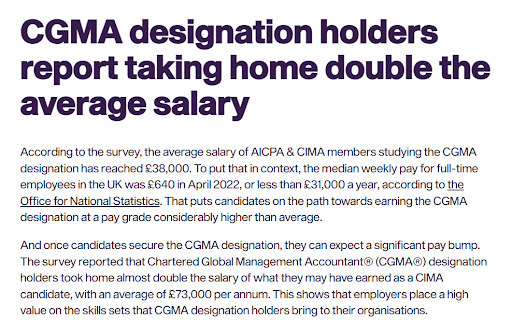 CIMA Salary