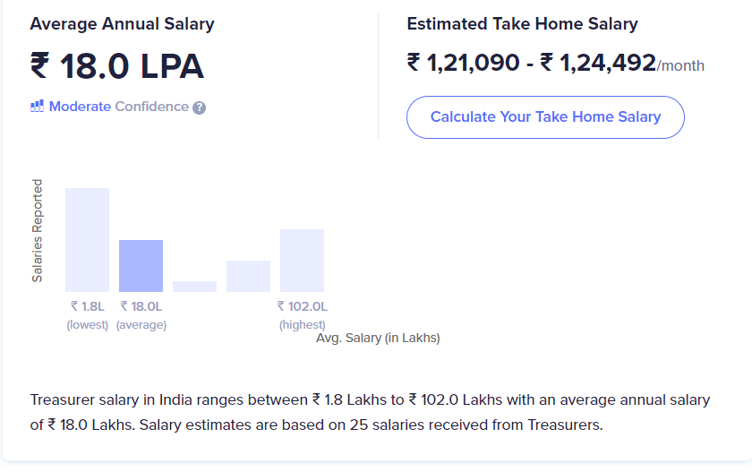 treasurer salary