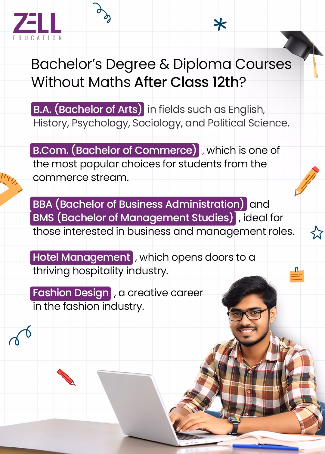 What Are the Bachelor’s Degree & Diploma Courses Without Maths After Class 12th