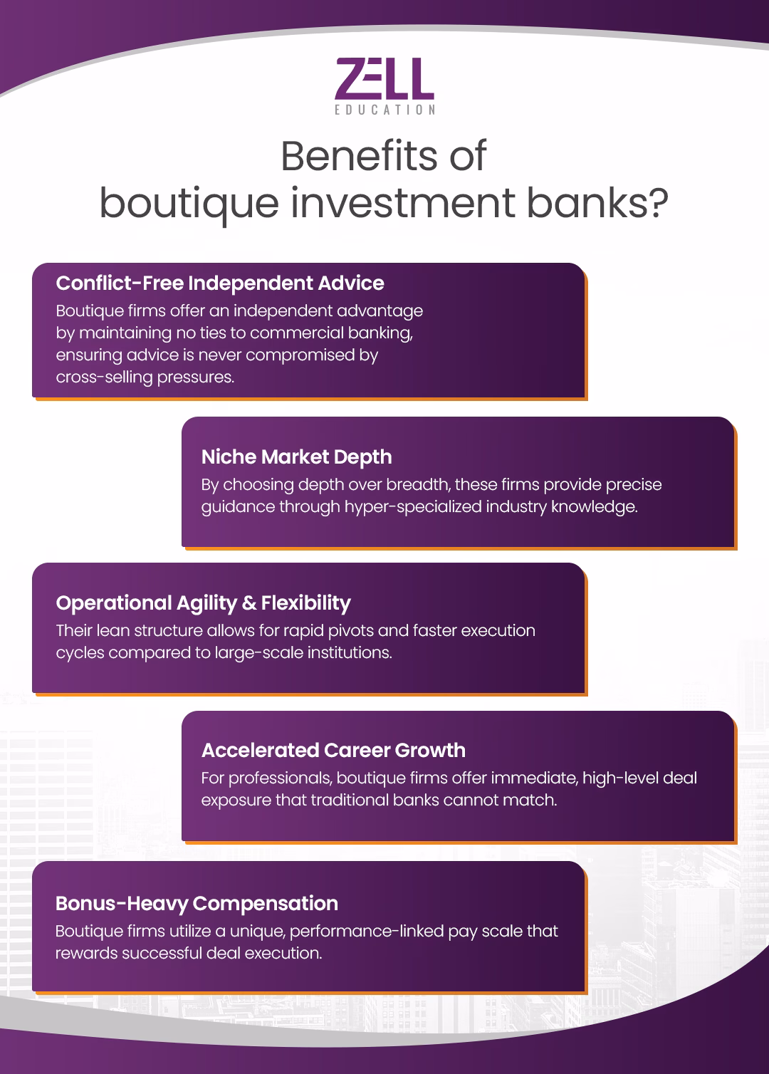 Benefits of boutique investment banks