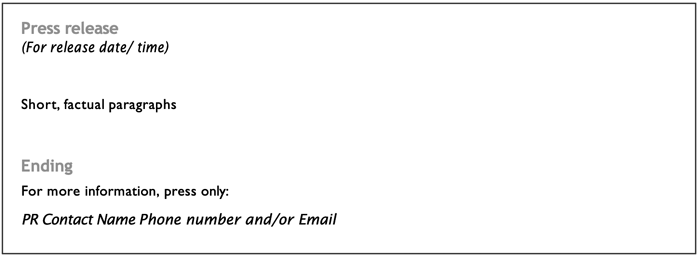 Sample Structure for Press Release